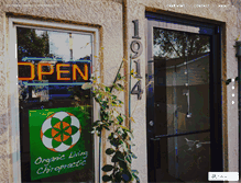 Tablet Screenshot of organiclivingchiropractic.com